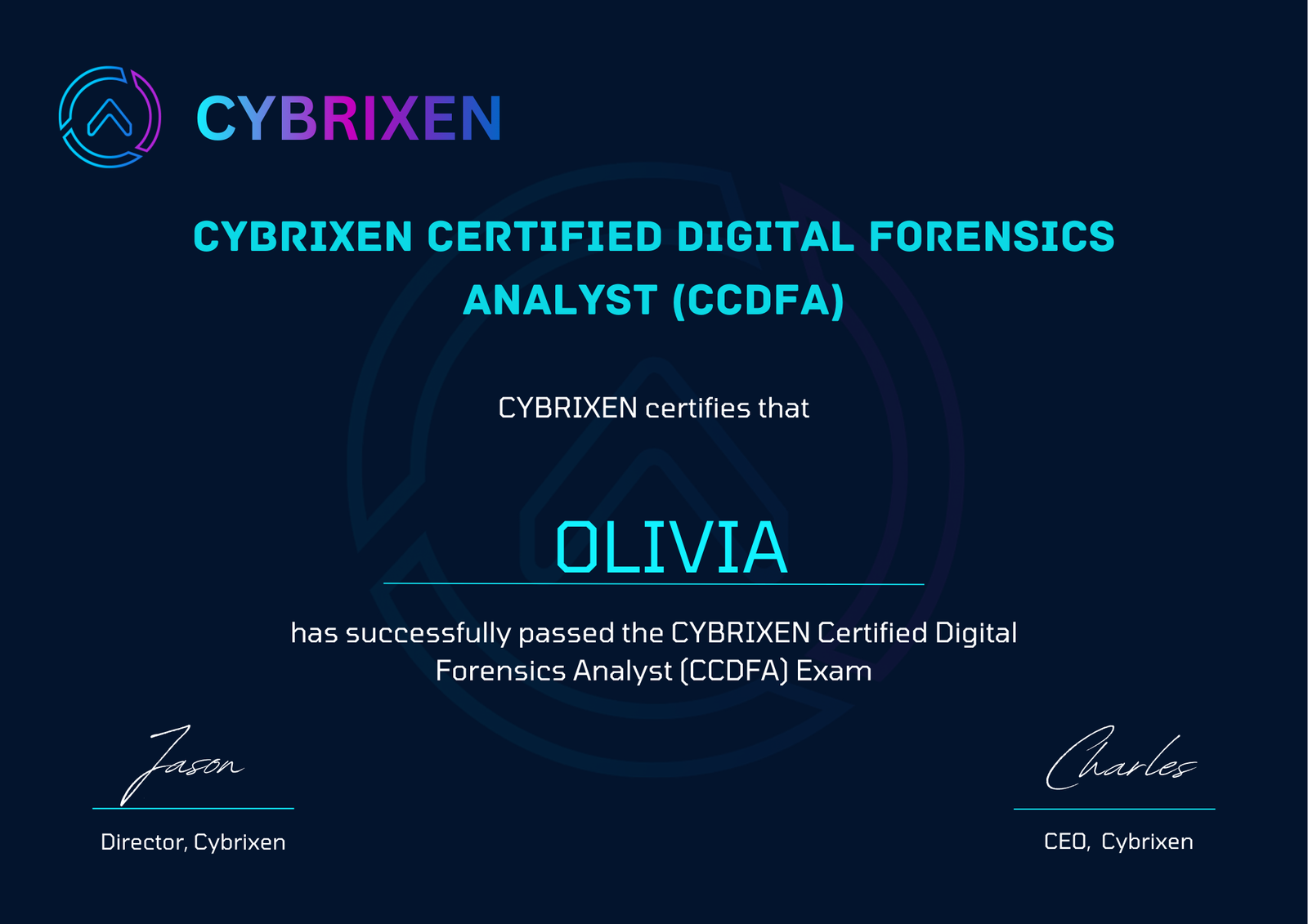 CCSA Certificate